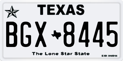TX license plate BGX8445