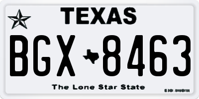 TX license plate BGX8463