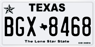 TX license plate BGX8468