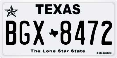 TX license plate BGX8472