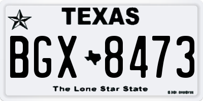 TX license plate BGX8473
