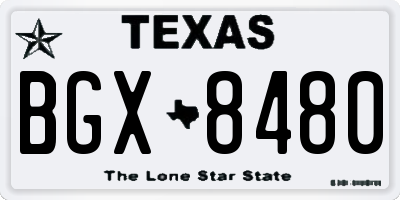 TX license plate BGX8480