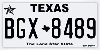 TX license plate BGX8489