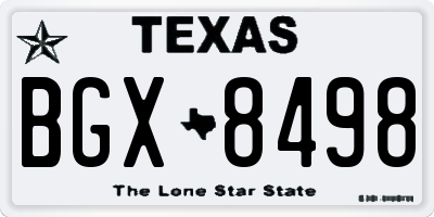 TX license plate BGX8498