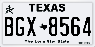 TX license plate BGX8564