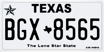 TX license plate BGX8565