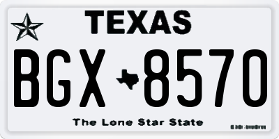 TX license plate BGX8570