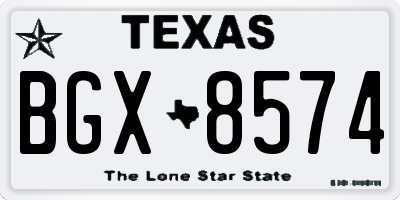 TX license plate BGX8574