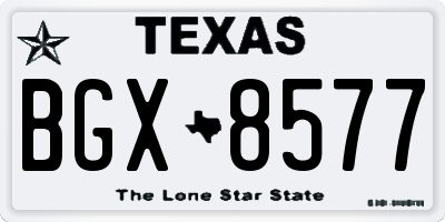 TX license plate BGX8577