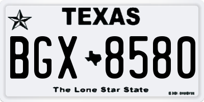 TX license plate BGX8580