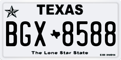TX license plate BGX8588