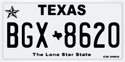 TX license plate BGX8620