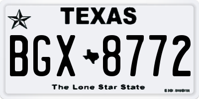 TX license plate BGX8772