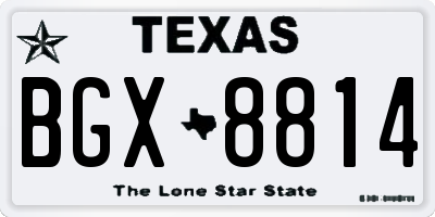 TX license plate BGX8814