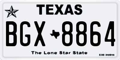 TX license plate BGX8864