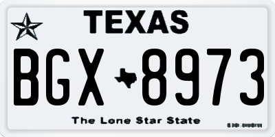 TX license plate BGX8973