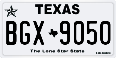 TX license plate BGX9050