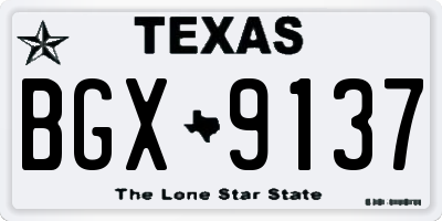 TX license plate BGX9137