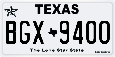 TX license plate BGX9400