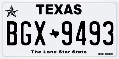 TX license plate BGX9493