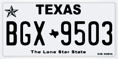 TX license plate BGX9503