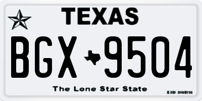 TX license plate BGX9504