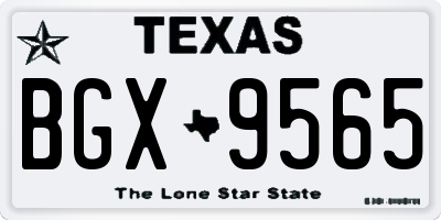 TX license plate BGX9565
