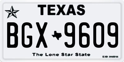 TX license plate BGX9609