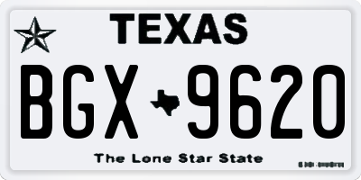 TX license plate BGX9620