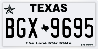 TX license plate BGX9695