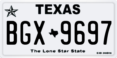 TX license plate BGX9697