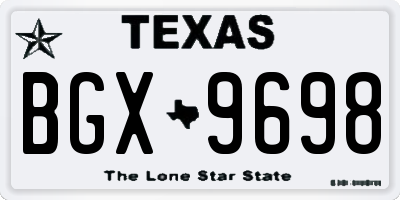 TX license plate BGX9698