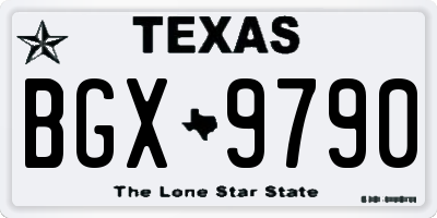 TX license plate BGX9790