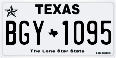TX license plate BGY1095