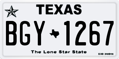 TX license plate BGY1267