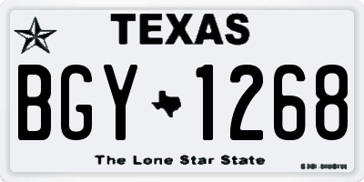 TX license plate BGY1268