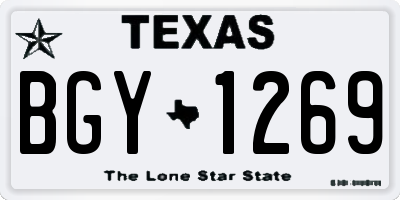TX license plate BGY1269