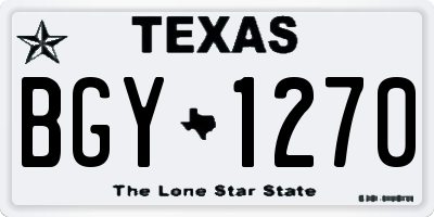 TX license plate BGY1270