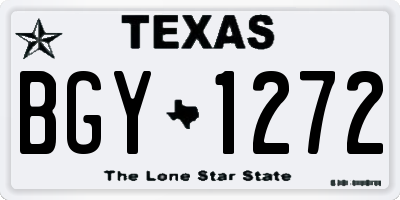 TX license plate BGY1272
