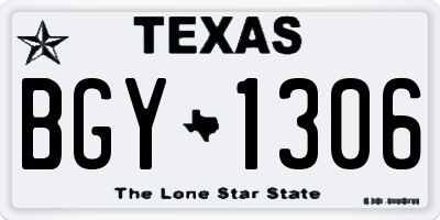 TX license plate BGY1306
