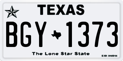 TX license plate BGY1373