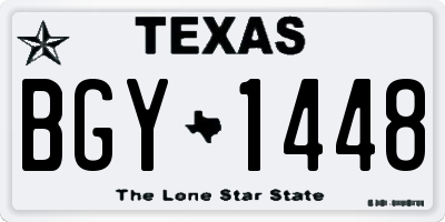 TX license plate BGY1448