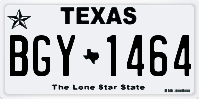 TX license plate BGY1464