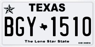 TX license plate BGY1510