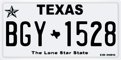 TX license plate BGY1528
