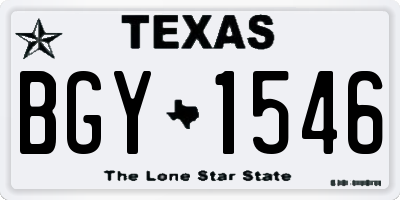 TX license plate BGY1546