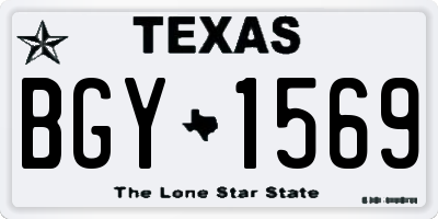 TX license plate BGY1569