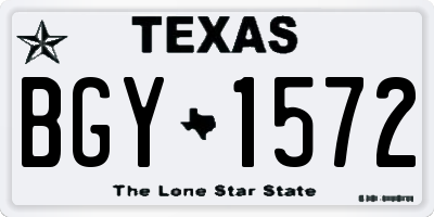 TX license plate BGY1572