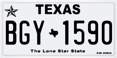 TX license plate BGY1590