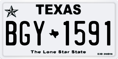 TX license plate BGY1591